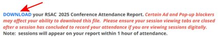 次の画面でAttendance ReportのDOWNLOADをクリック