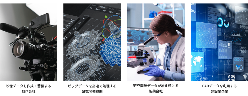 制作会社、研究開発機関、製薬会社、建設業企業